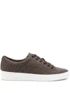 Michael Michael Kors Keaton Logo-print Sneakers In Brown