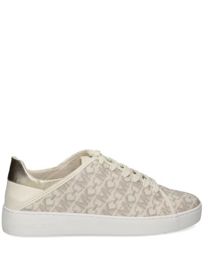 Michael Michael Kors Keaton Monogram-patterned Sneakers In Neutrals