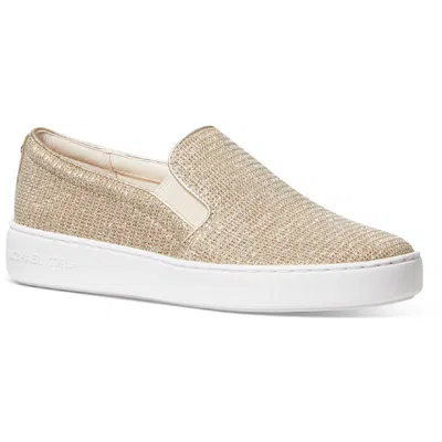 Michael Michael Kors Keaton Slip On Womens Metallic Slip On Casual And Fashion Sneakers In Animal Print