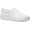 Michael Michael Kors Keaton Slip On Womens Signature Slip On Casual And Fashion Sneakers In White