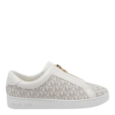 Michael Michael Kors Keaton With Zip Sneakers In Metallic