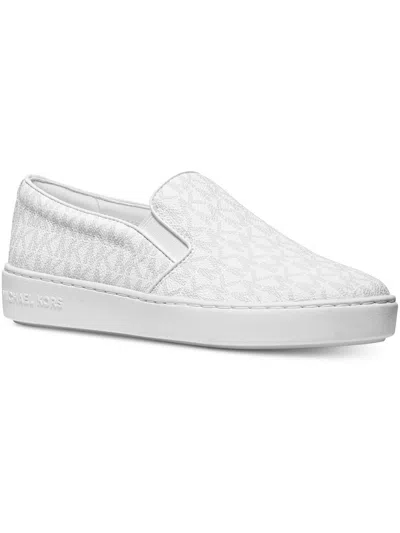 Michael Michael Kors Keaton Womens Faux Leather Fashion Sneakers In White