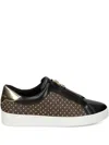 Michael Michael Kors Keaton Zipped Studded Sneakers In Multi