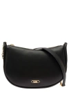 Michael Michael Kors Kendall' Black Shoulder Bag With Metallic Logo In Leather In Black