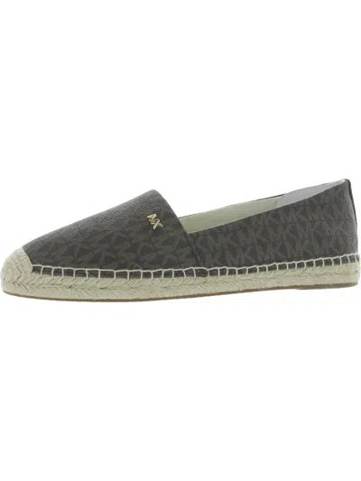 Michael Michael Kors Kendrick Womens Faux Leather Slip On Espadrilles In Brown