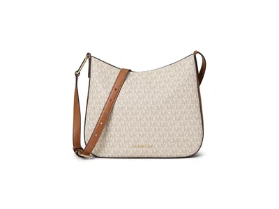 Michael Michael Kors Kensington Large Crossbody Cross Body Handbags Vanilla/acorn: Lg In Sand
