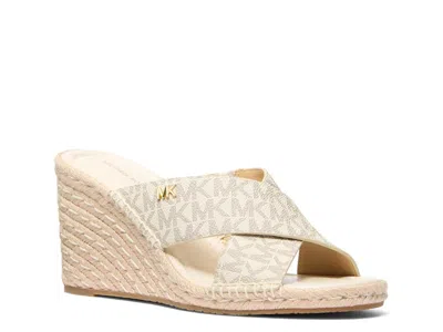 Michael Michael Kors Kenzie Espadrille Wedge Sandal In Animal Print