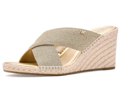 Michael Michael Kors Kenzie Wedge Sandals In Gold
