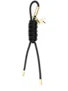 Michael Michael Kors Black Pu Polyester Key Holders In Black