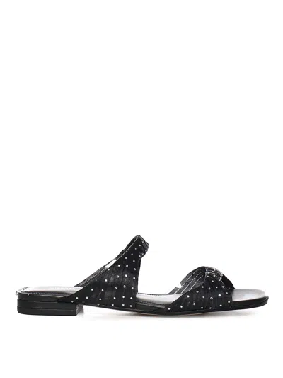 Michael Michael Kors Kiana Tulle Sandals With Embellishments In Black