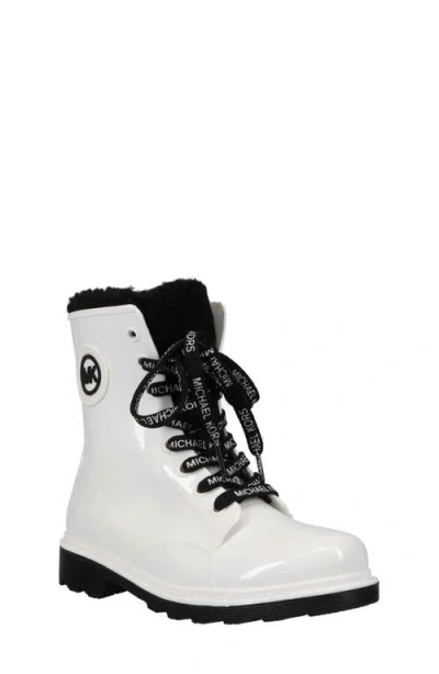 Michael Michael Kors Kids' Montiagne Faux Shearling Bootie In White