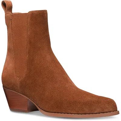 Michael Michael Kors Kinlee Womens Suede Almond Toe Chelsea Boots In Multi
