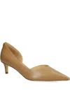Michael Michael Kors Kitten-heel Pointed-toe Pumps In Brown