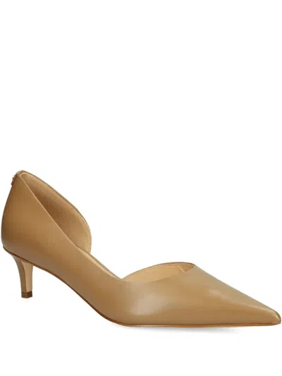 Michael Michael Kors Kitten-heel Pointed-toe Pumps In Brown