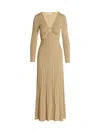 Michael Michael Kors O Ring Maxi Dress In Gold