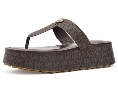 Michael Michael Kors Koya Flip-flops In Brown