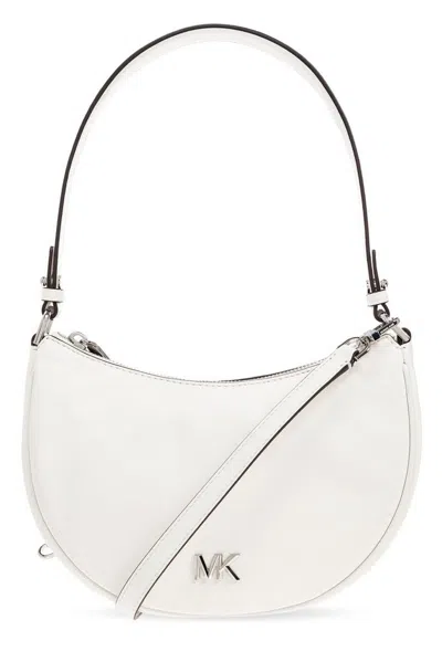 Michael Michael Kors Kyla Logo Lettering Shoulder Bag In White