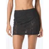 Michael Michael Kors Lace Pull On Cover Up Skirt In Black