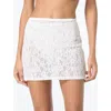 Michael Michael Kors Lace Pull On Cover Up Skirt In White