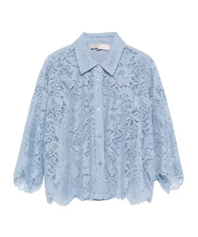 Michael Michael Kors Lace Shirt In Blue