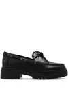 Michael Michael Kors Lace-up Leather Loafers In 黑色