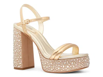 Michael Michael Kors Laci Platform Sandal In Gold