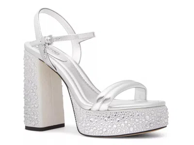 Michael Michael Kors Laci Platform Sandal In Silver