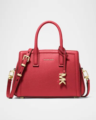 Michael Michael Kors Laila Extra Small Leather Crossbody Bag In Red