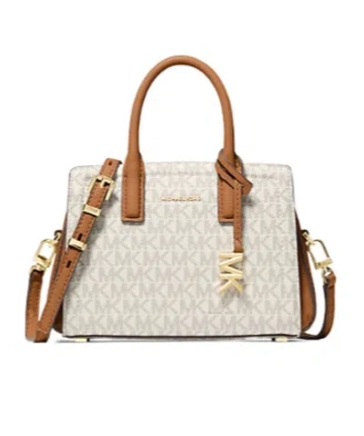 Michael Michael Kors Laila Extra-small Signature Logo Crossbody Bag In White