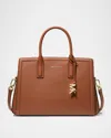 Michael Michael Kors Laila Medium Leather Satchel Bag In Luggage