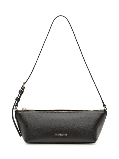 Michael Michael Kors Laila Mini Leather Pouchette Clutch In Black