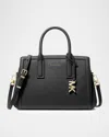 Michael Michael Kors Laila Small Leather Satchel Bag In Black