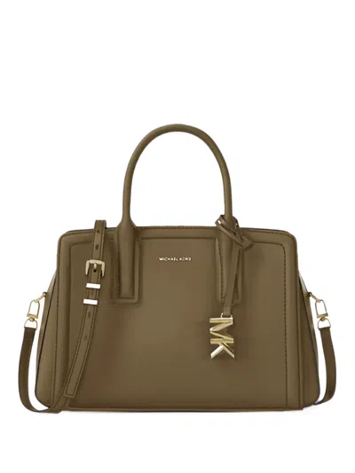 Michael Michael Kors Laila Small Pebbled Leather Satchel In Brown