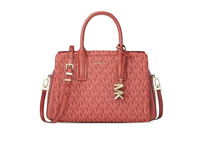 Michael Michael Kors Laila Small Satchel Satchel Handbags Crimsn Multi: One Size In Red