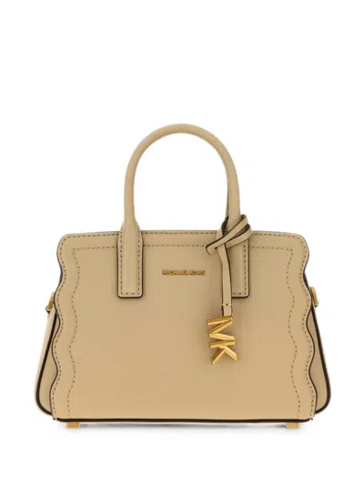 Michael Michael Kors Michael By Michael Kors Beige Leather Leila Handbag In Brown
