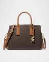 Michael Michael Kors Laila Small Signature Logo Satchel Bag In Brn/acorn