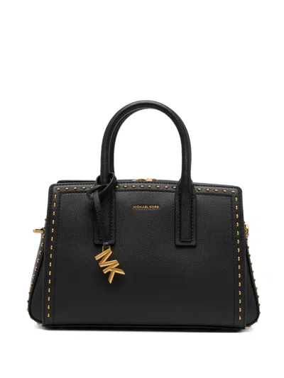 Michael Michael Kors Laila Studded Leather Tote Bag In Black