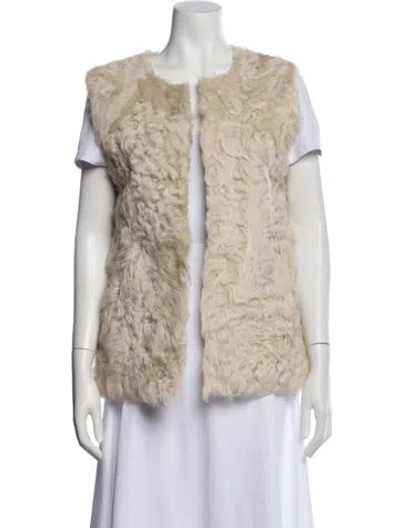 Pre-owned Michael Michael Kors Lamb Fur Fur Jacket In Neutral