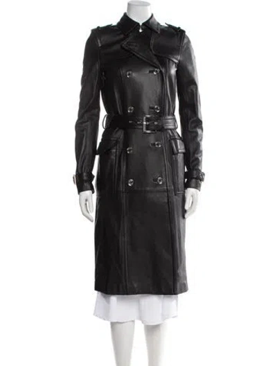 Pre-owned Michael Michael Kors Lamb Leather Utility Jacket In Black