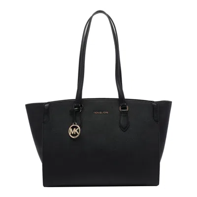 Michael Michael Kors Large Becca Satchel Bag In Black