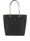 Michael Michael Kors Large Blaire Quilted Chain Tote Bag In Black