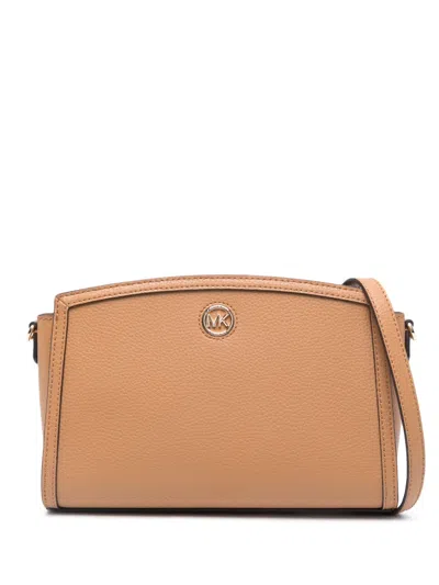 Michael Michael Kors Large Chantal Leather Crossbody Bag In Brown