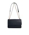 Michael Michael Kors 'laclaire' Black Leather Crossbody Bag In Black