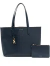 Michael Michael Kors Large Eliza Reversible Leather Tote Bag In Blue