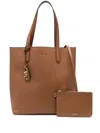 Michael Michael Kors Large Eliza Reversible Leather Tote Bag In Brown