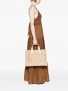 Michael Michael Kors Large Gigi Jacquard Empire Logo Tote Bag In Neutral