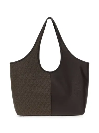 Michael Michael Kors Large Henly Logo Tote Bag In Brown