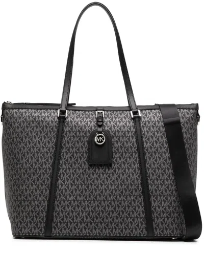 Michael Michael Kors Large Heritage Tote Bag In Black