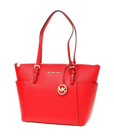 Michael Michael Kors Large Jet Set Tote Bag In Red