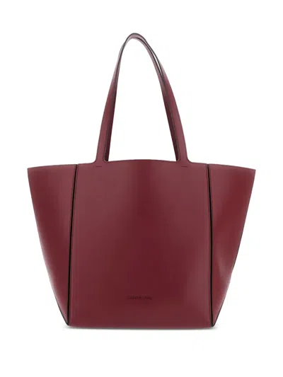Michael Michael Kors Large Jordi Leather Panel Tote Bag In Red